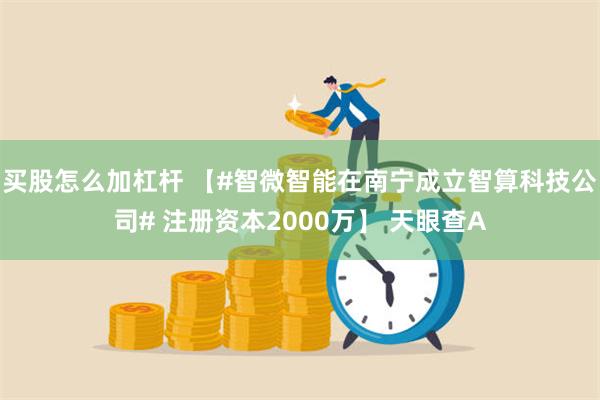 买股怎么加杠杆 【#智微智能在南宁成立智算科技公司# 注册资本2000万】 天眼查A